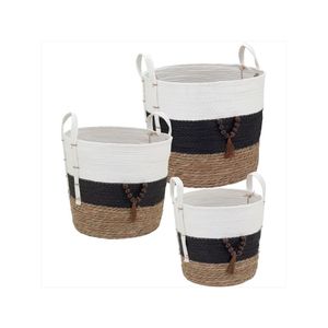 Cesta fibra color 3 peças abigail - gs