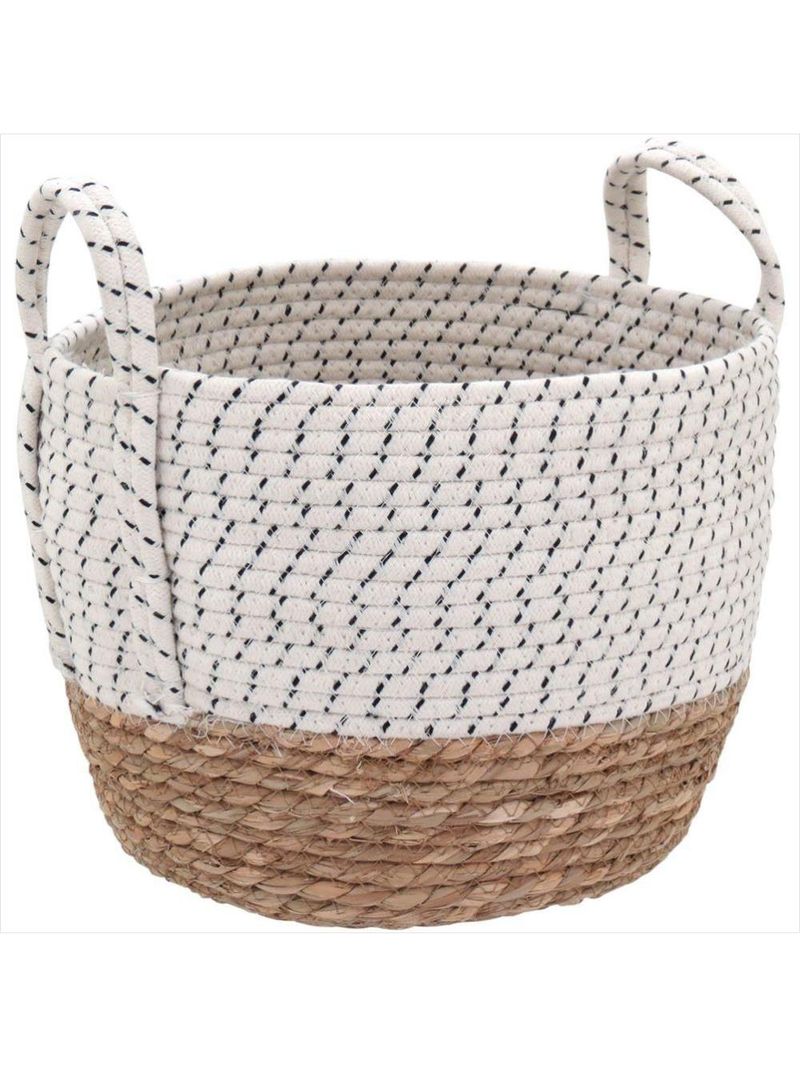 Cesta fibra branco 3 peças kigali - gs