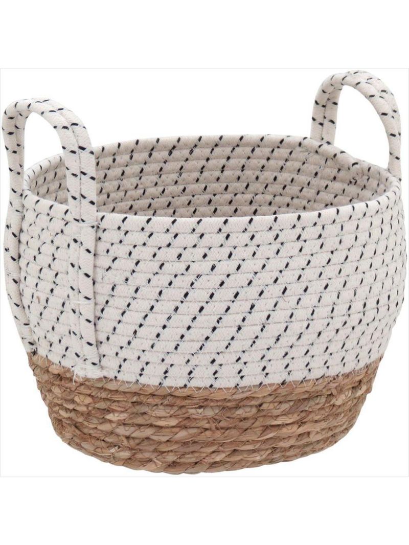 Cesta fibra branco 3 peças kigali - gs