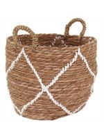 Cesta fibra natural 3 peças 28x34x34cm gs