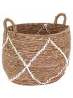 Cesta fibra natural 3 peças 28x34x34cm gs