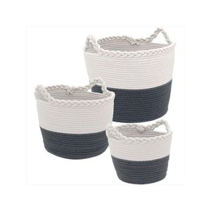 Cesta tecido cinza 3 peças caterrine - gs