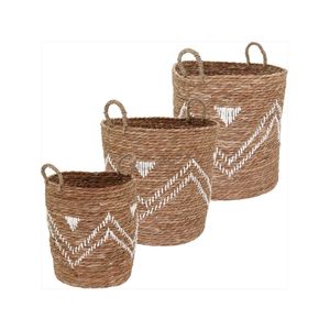 Cesta fibra natural 3 peças gs
