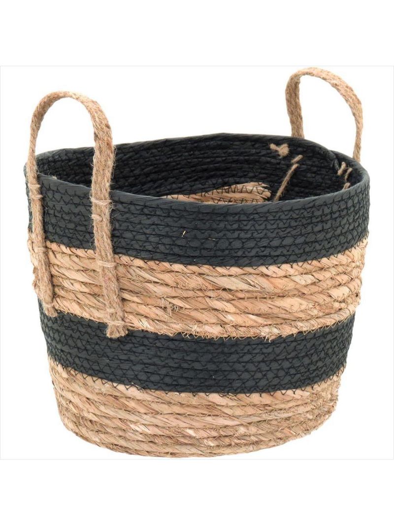 Cesta fibra preto 3 peças zagora - gs