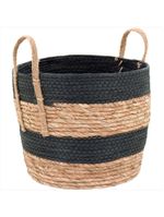 Cesta fibra preto 3 peças zagora - gs