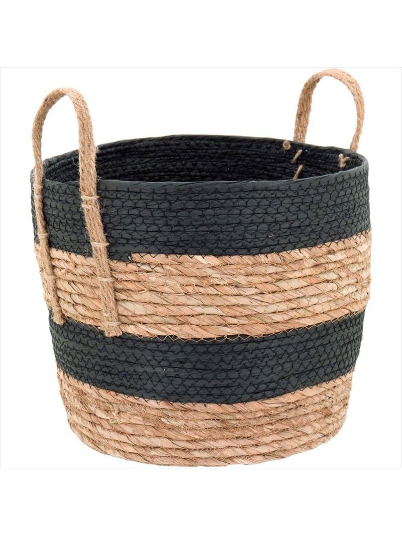 Cesta fibra preto 3 peças zagora - gs