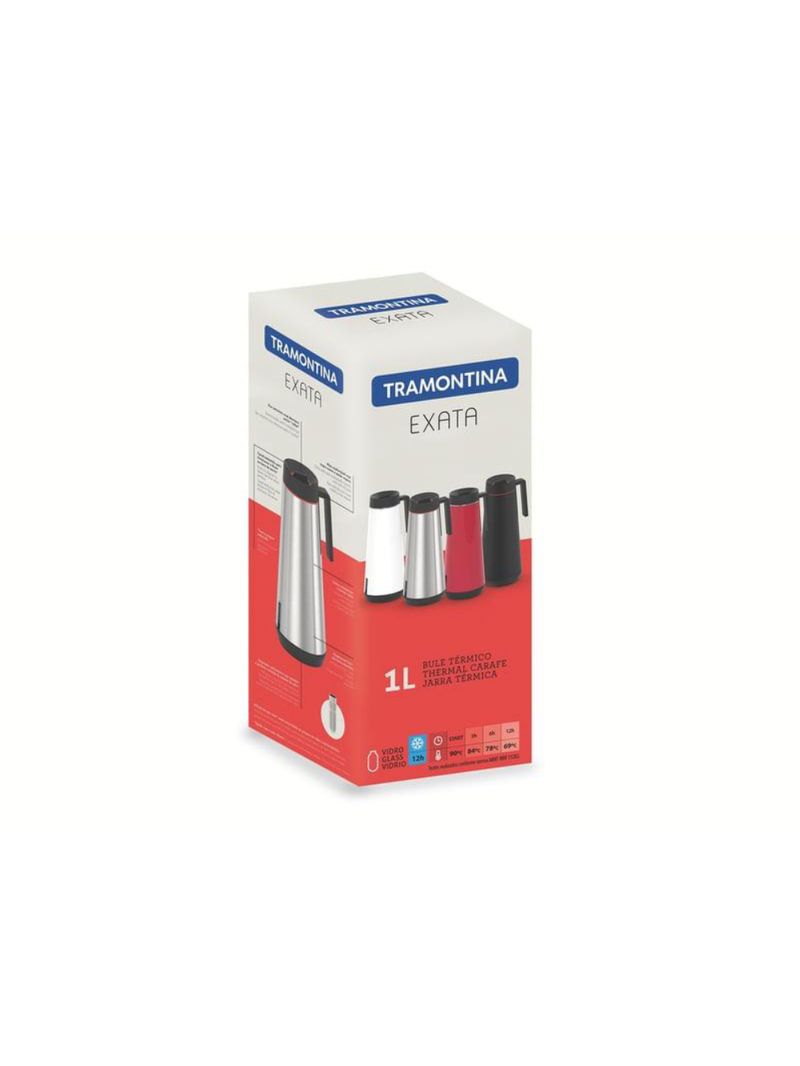 Bule térmico tramontina em aço inox branco 1l