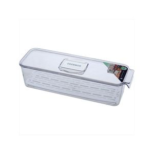 Caixa organizadora para geladeira com tampa acrílico 9x11x34cm transparente