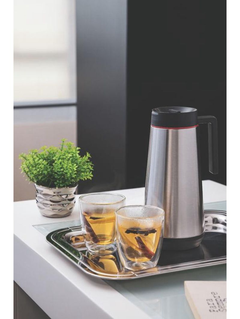 Bule térmico tramontina exata em aço inox grafite 1l