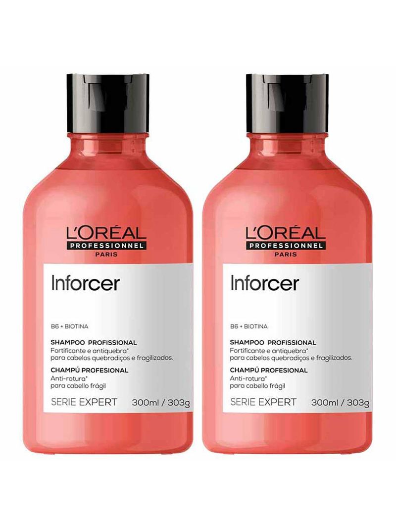 L’oréal professionnel inforcer shampoo anti-quebra kit com 2 unidades