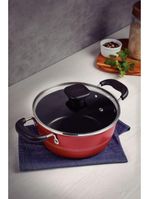 Caçarola tramontina sicília em antiaderente vermelho 24cm 4,3l