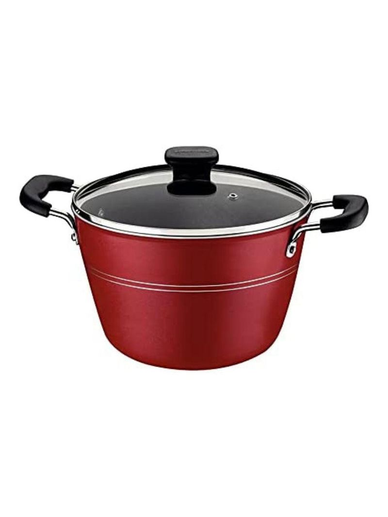 Caldeirão alumínio 24cm sicilia vermelho tramontina