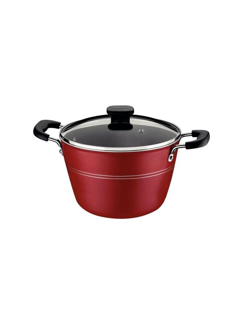 Caldeirão alumínio 24cm sicilia vermelho tramontina