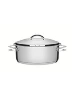 Caçarola tramontina solar rasa inox fundo triplo com tampa 24cm 4,7l