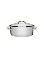 Caçarola tramontina solar rasa inox fundo triplo com tampa 24cm 4,7l