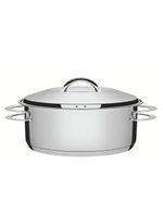 Caçarola tramontina solar rasa inox fundo triplo tampa e alças 20 cm 2,9l
