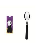 Conjunto colher mesa inox 12 peças new preto tramontina