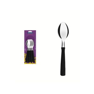 Conjunto colher mesa inox 12 peças new preto tramontina