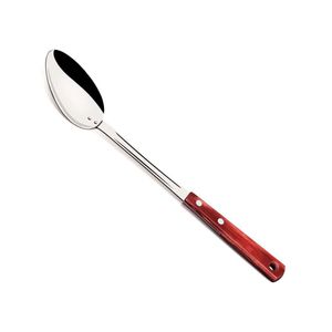 Colher arroz inox polywood vermelho tramontina