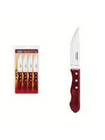 Conjunto facas jumbo inox 4 peças vermelho tramontina