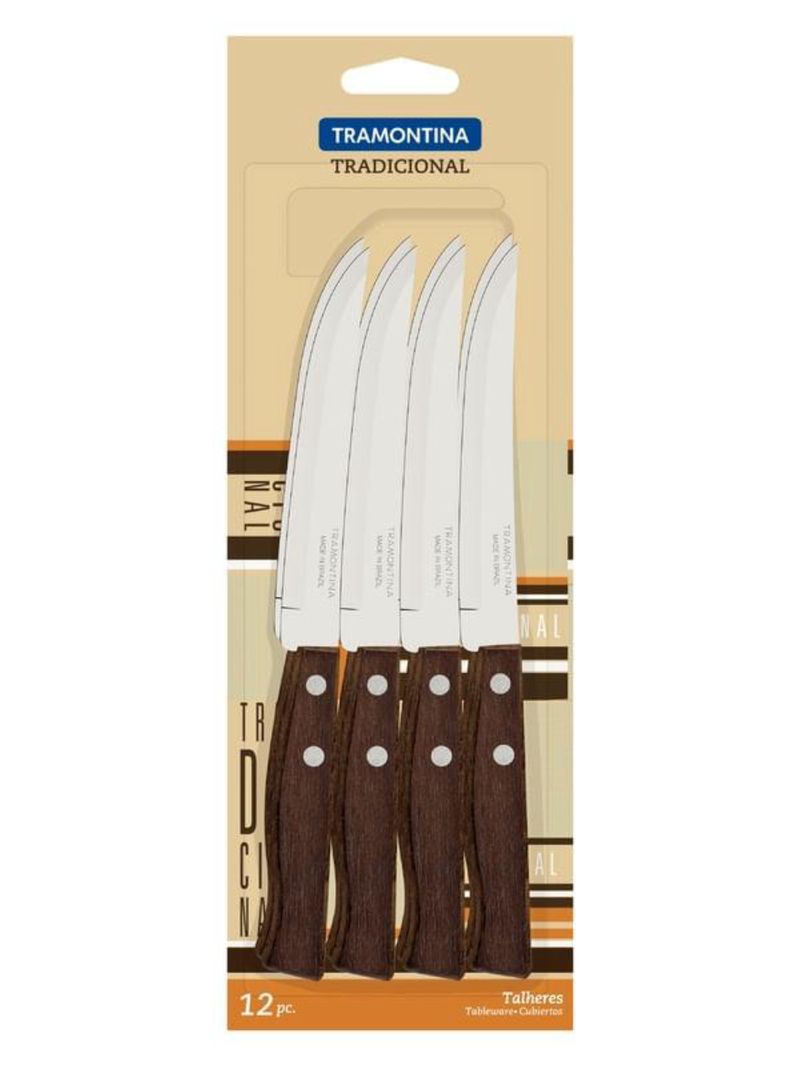 Conjunto faca churrasco inox 12 peças tramontina