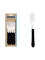 Conjunto garfos mesa inox 12 peças leme preto tramontina