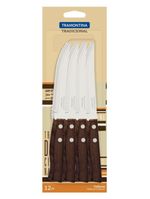 Conjunto faca churrasco inox 12 peças madeira tramontina