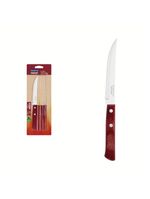 Conjunto faca churrasco inox 6 peças cabo vermelho tramontina