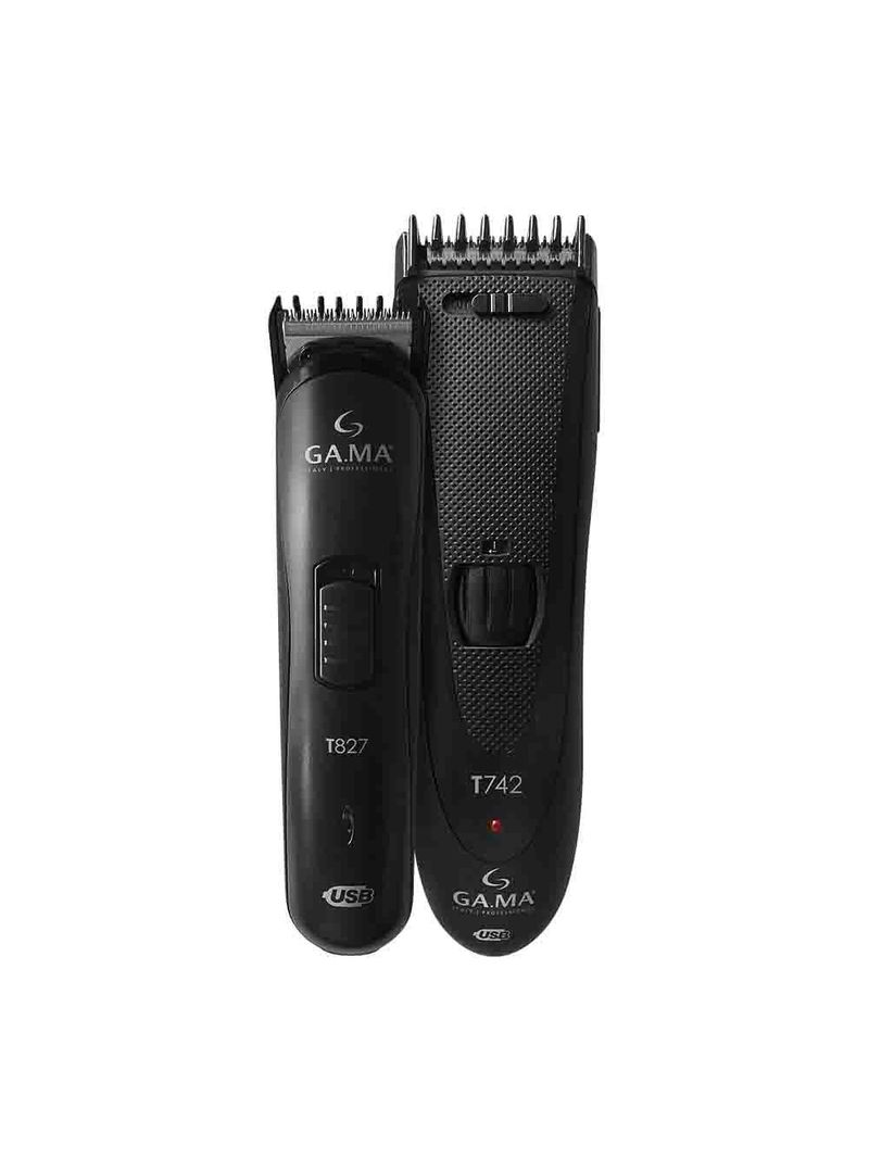Kit máquina de corte t747 black titanium usb bivolt