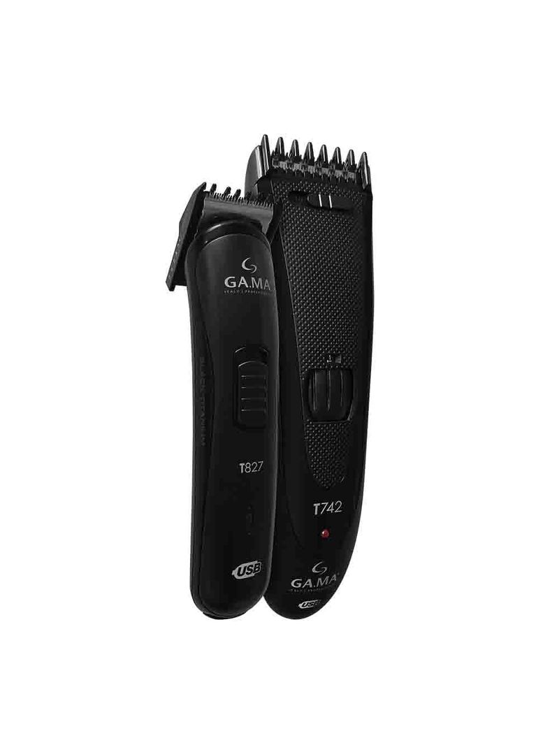 Kit máquina de corte t747 black titanium usb bivolt