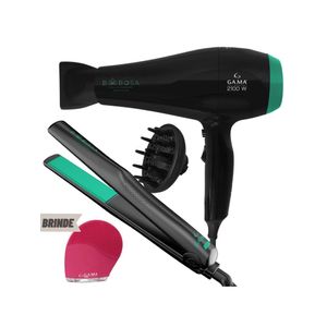 Kit prancha e secador de cabelo babosa  + brinde 127v