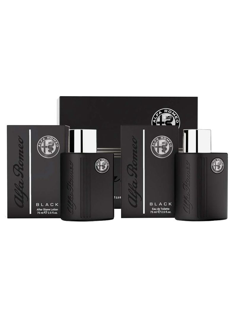 Kit alfa romeo black collection - perfume masculino edt + pós barba