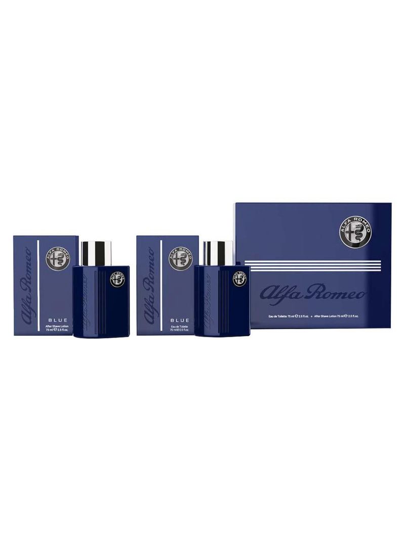 Kit alfa romeo blue collection - perfume masculino edt + pós barba