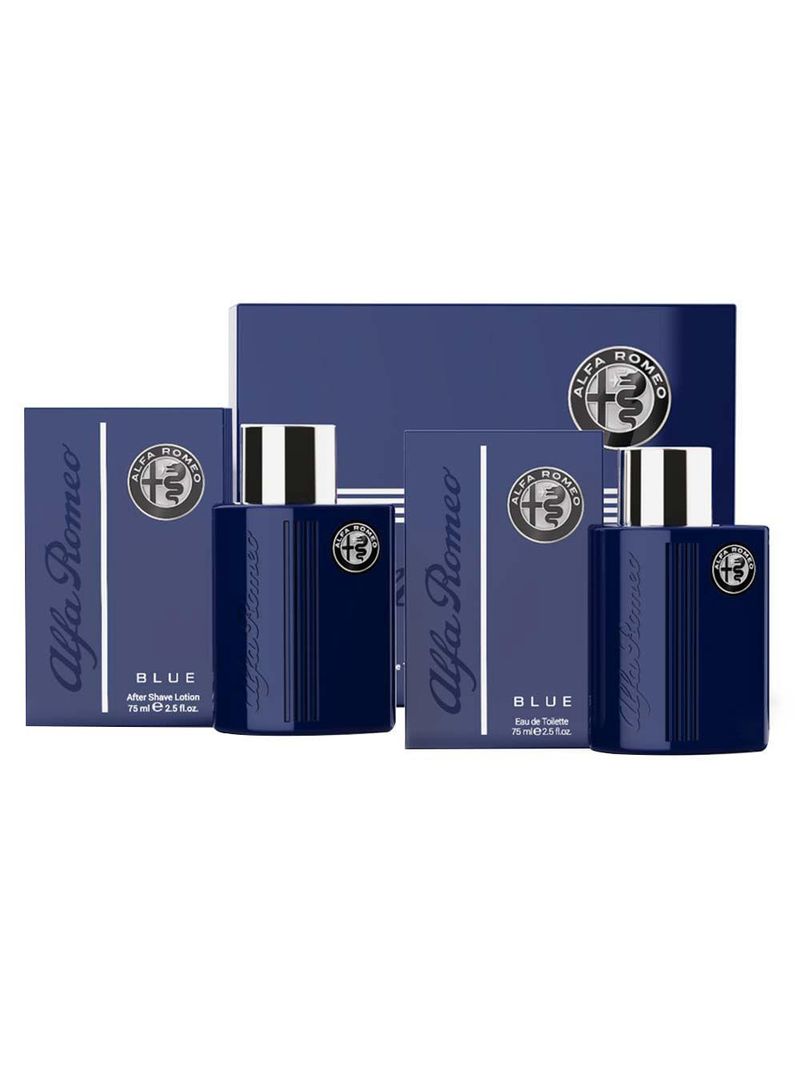 Kit alfa romeo blue collection - perfume masculino edt + pós barba