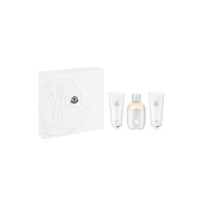 Coffret moncler pour femme moncler kit - perfume feminino edp + gel de banho + creme corporal