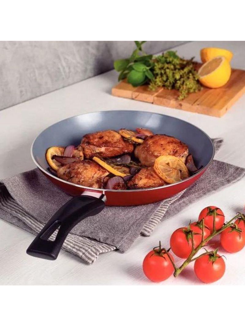 Frigideira alumínio 20cm vermelho tramontina