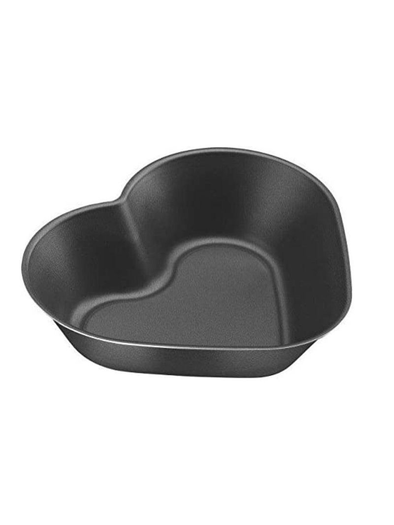 Forma bolo alumínio coração 24cm brasil silicone  preto tramontina