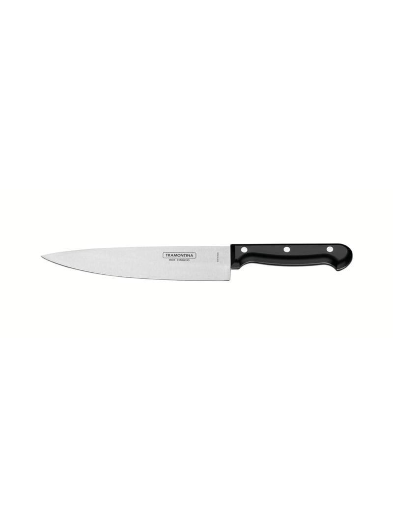Faca chef inox 7 ultracorte preto tramontina