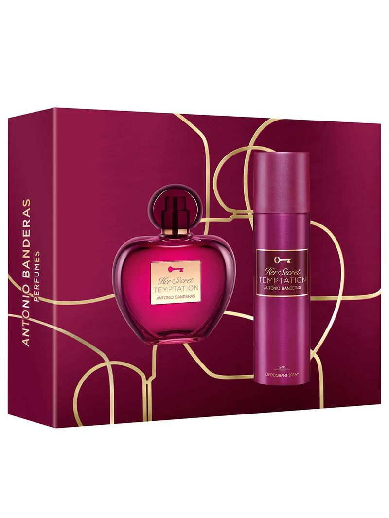 Coffret banderas her secret temptation kit - perfume feminino edt + desodorante spray