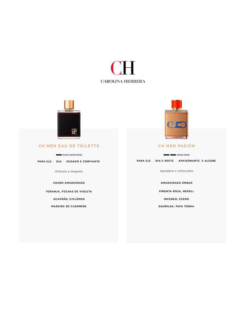 Ch pasión carolina herrera - perfume masculino - eau de parfum
