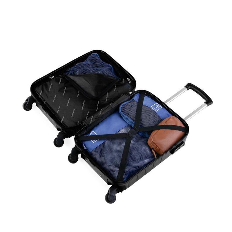 Mala de bordo pp 8 kg abs 4 rodas 18,5" downtown  preta