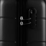 Mala de bordo pp 8 kg abs 4 rodas 18,5" downtown  preta