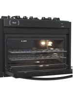 Fogão 5 Bocas De Embutir Venax Gaudi Prisma Vitreo Bl Gás GLP Preto