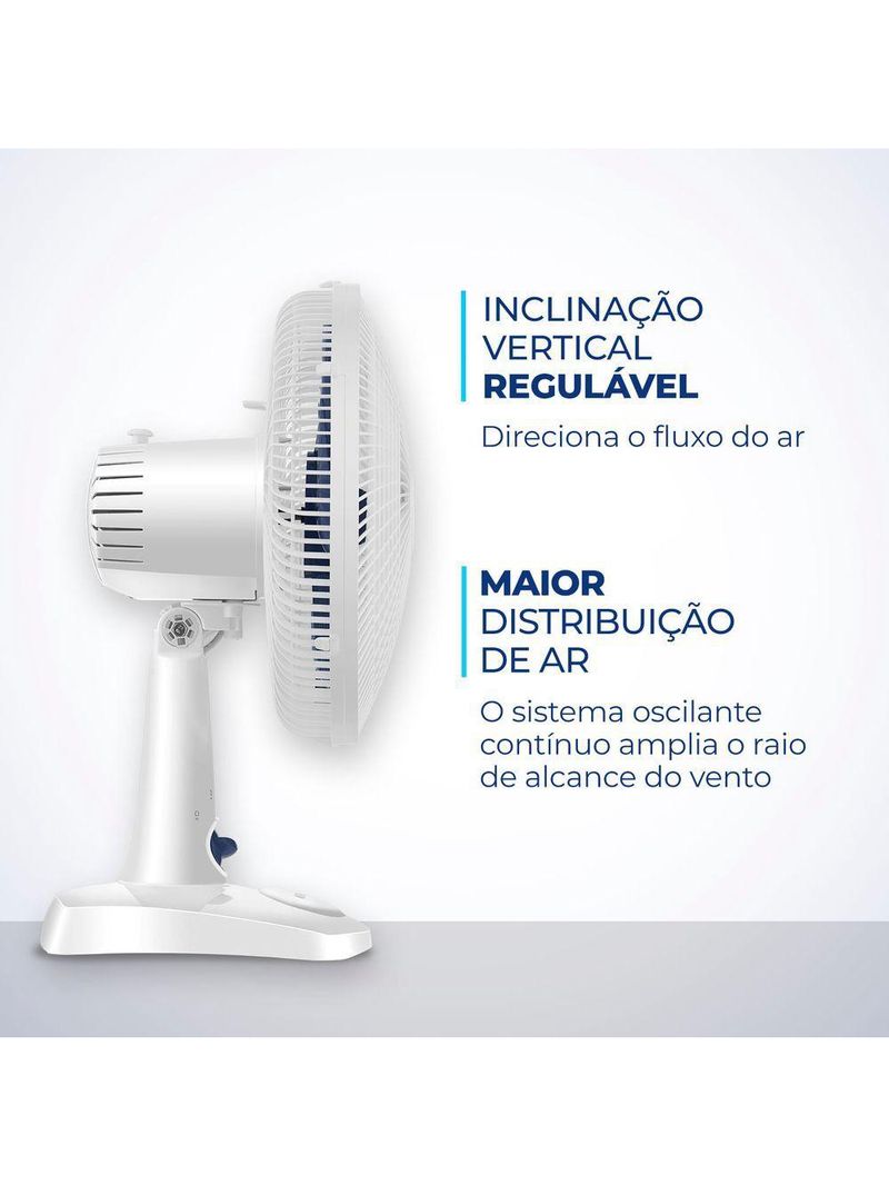 Ventilador De Mesa Mondial - 06 Pás - Vsp-30-w Vent 30cm Vsp-30-w 127v/60hz Super Power