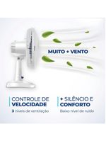 Ventilador De Mesa Mondial - 06 Pás - Vsp-30-w Vent 30cm Vsp-30-w 127v/60hz Super Power