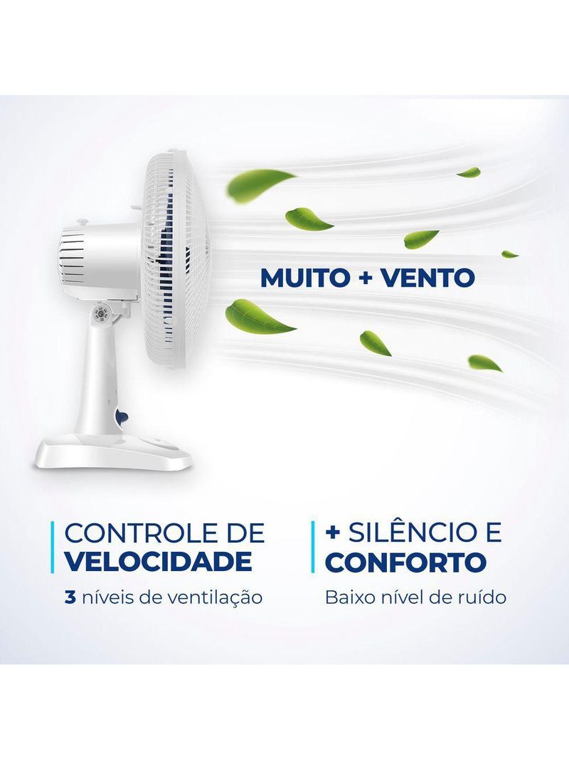 Ventilador De Mesa Mondial - 06 Pás - Vsp-30-w Vent 30cm Vsp-30-w 127v/60hz Super Power