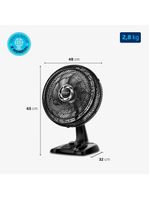 Ventilador De Mesa 40cm Turbo Mondial Preto/Prata 220V