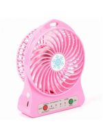 Mini Ventilador Portátil Mesa Usb Com 3 Velocidades Potente Rosa