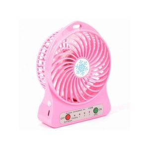 Mini Ventilador Portátil Mesa Usb Com 3 Velocidades Potente Rosa