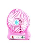 Mini Ventilador Portátil Mesa Usb Com 3 Velocidades Potente Rosa